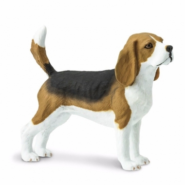 Speelgoed nep tricolor beagle hond 6 cm