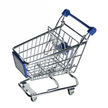 Speelgoed winkelwagentje blauw