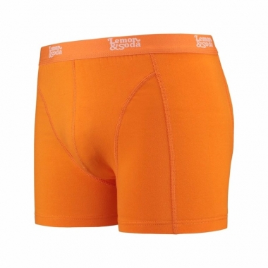 Stretch boxershort fel oranje voor heren