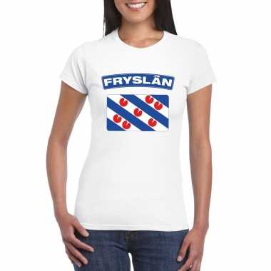 T-shirt friese vlag wit dames