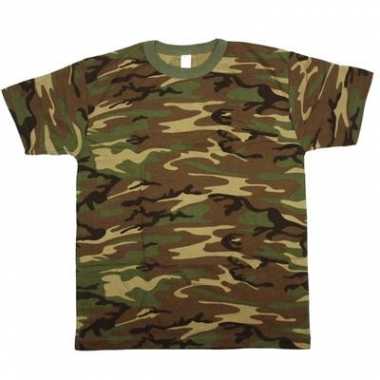 T-shirt korte mouw camouflage print