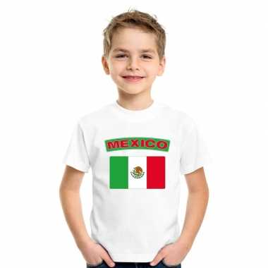 T-shirt mexicaanse vlag wit kinderen