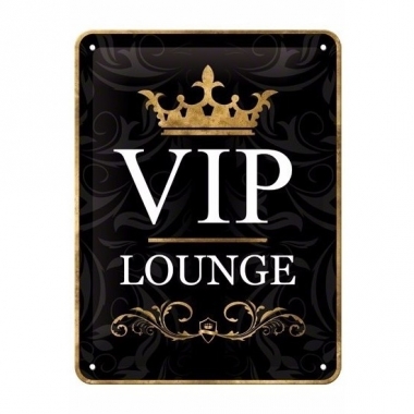 Vip thema muurdecoratie vip lounge 15 x 20 cm