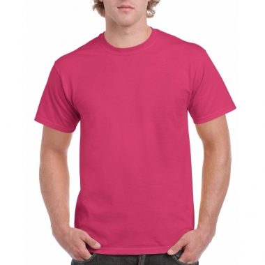 Voordelig fuchsia roze t-shirt voor volwassenen
