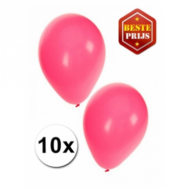 Voordelige roze ballonnen 10 stuks