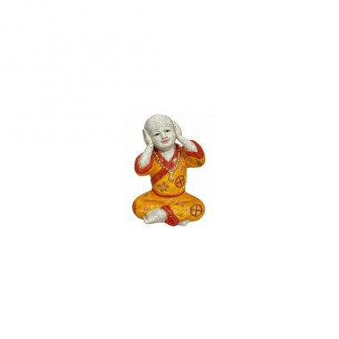 Woondecoratie boeddha beeldje horen 24 cm