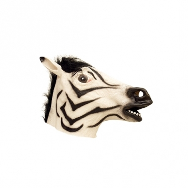 Zebra dierenkop masker