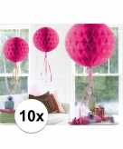10 stuks decoratie ballen fel roze 30 cm