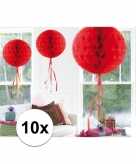 10 stuks decoratie ballen rood 30 cm