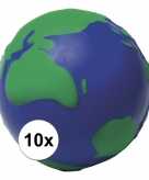 10 wereldbollen aardbollen stressballetjes