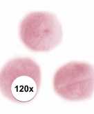 120x hobby pompons 15 mm roze 10107828