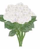 12x witte kunstroos kunstbloemen 27 cm decoratie
