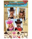 18x fotoprops cowboy feestje