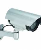 1x dummy beveiliging camera met ledlampje 17 cm