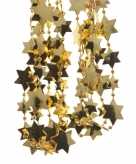 2x gouden kerstboom sterren kralenketting 270 cm