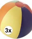 3x gekleurde strandballen