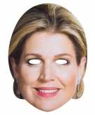 3x koningsdag verkleedaccessoire maxima masker van karton