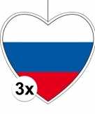 3x rusland hangdecoratie harten 28 cm