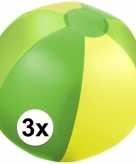 3x strandbal opblaasbaar groen