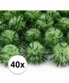 40x hobby pompons 20 mm appel groen