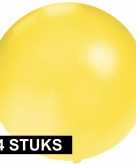 4x feest mega ballon geel 60 cm