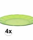 4x groen camping bord 25 cm