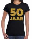 50 jaar verjaardag fun t-shirt zwart voor dames