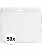 50 witte naamkaartjes houders wit 11 5 x 9 5 cm