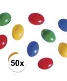 50x gekleurde plastic paaseieren 10 stuks