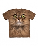 All over print t-shirt bruine kat