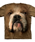 All over print t-shirt met bulldog
