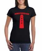 Amsterdam shirt met amsterdammertje zwart dames