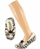 Ballerina meisjes pantoffels sloffen zebrapaard maat 28 30