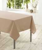 Beige tafelkleden tafellakens 140 x 250 cm rechthoekig van stof