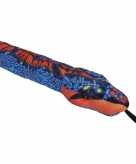 Blauw oranje slangen knuffels 137 cm knuffeldieren