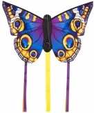 Blauwe vlinder speel vlieger 52 x 34 cm en 2 staarten