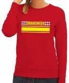 Brandweervrouw sweater trui rood voor dames