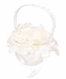 Bruidsmeisje mandje wit inclusief witte rozenblaadjes