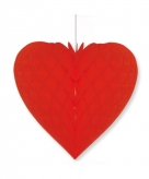 Bruiloft decoratie hart rood 28 x 32 cm