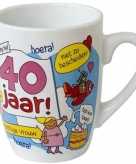 Cartoon mok 40 jaar vrouw