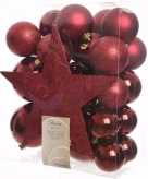 Cosy christmas kerstboom decoratie set 33 delig