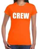 Crew t-shirt oranje voor dames