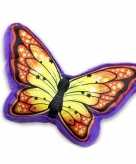 Dierenkussen vlinder oranje paars 50 cm