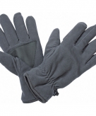 Donkergrijze fleece handschoenen van het merk thinsulate