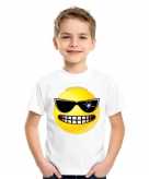 Emoticon stoer t-shirt wit kinderen