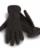 Fleece handschoenen zwart voor volwassenen 10130796