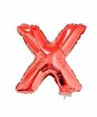 Folie ballon letter x rood 41 cm