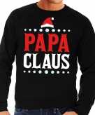 Foute kerst sweater voor vaders zwart papa claus