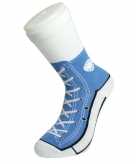 Fun foute sokken lichtblauwe basketbalschoenen gympen print voor dames heren maat 37 45