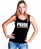 Gay pride lesbo tanktop shirt zwart pride dames